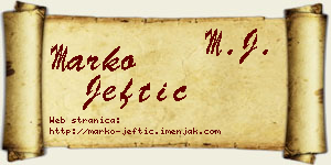 Marko Jeftić vizit kartica